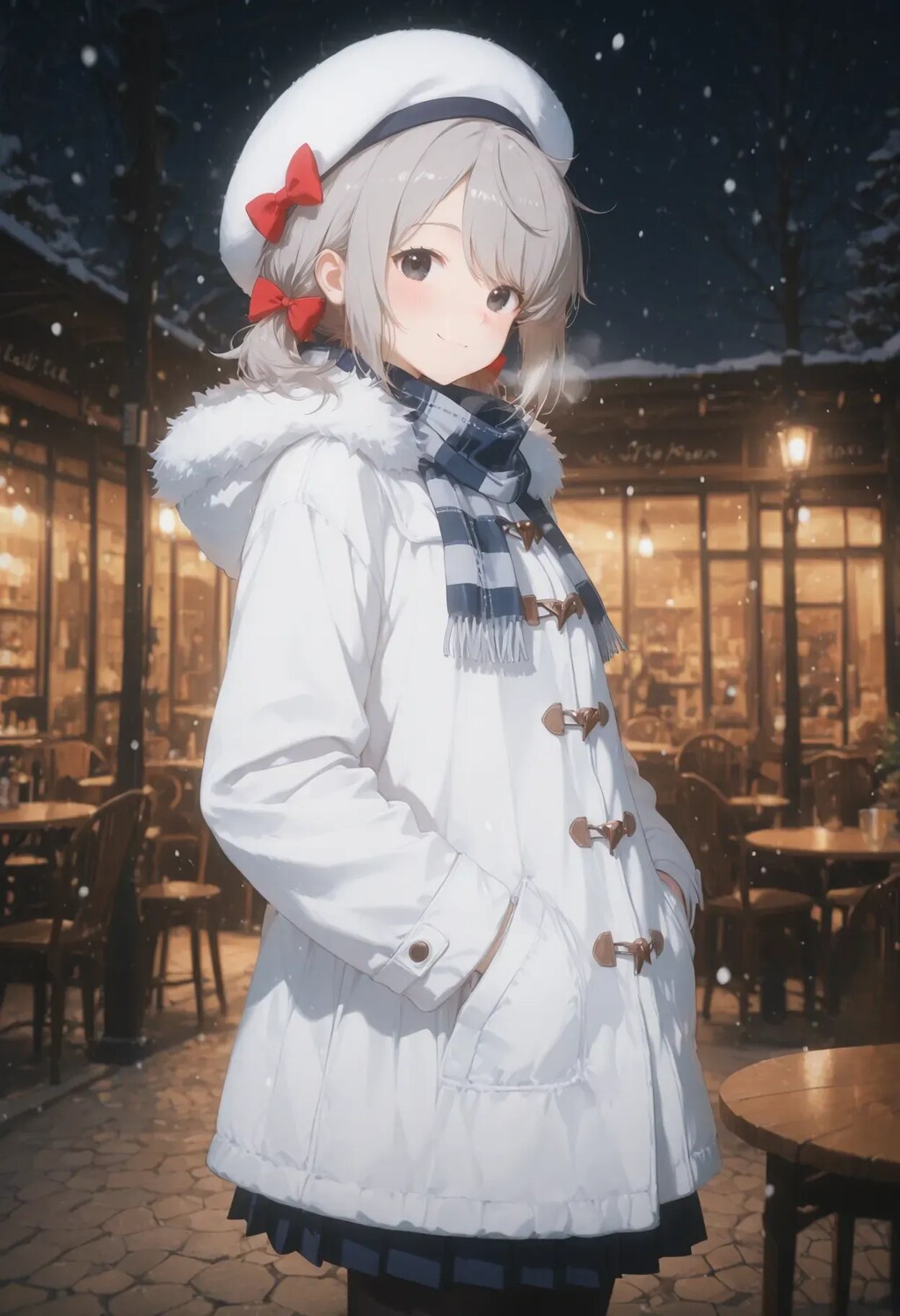 冬のナイトカフェテラス