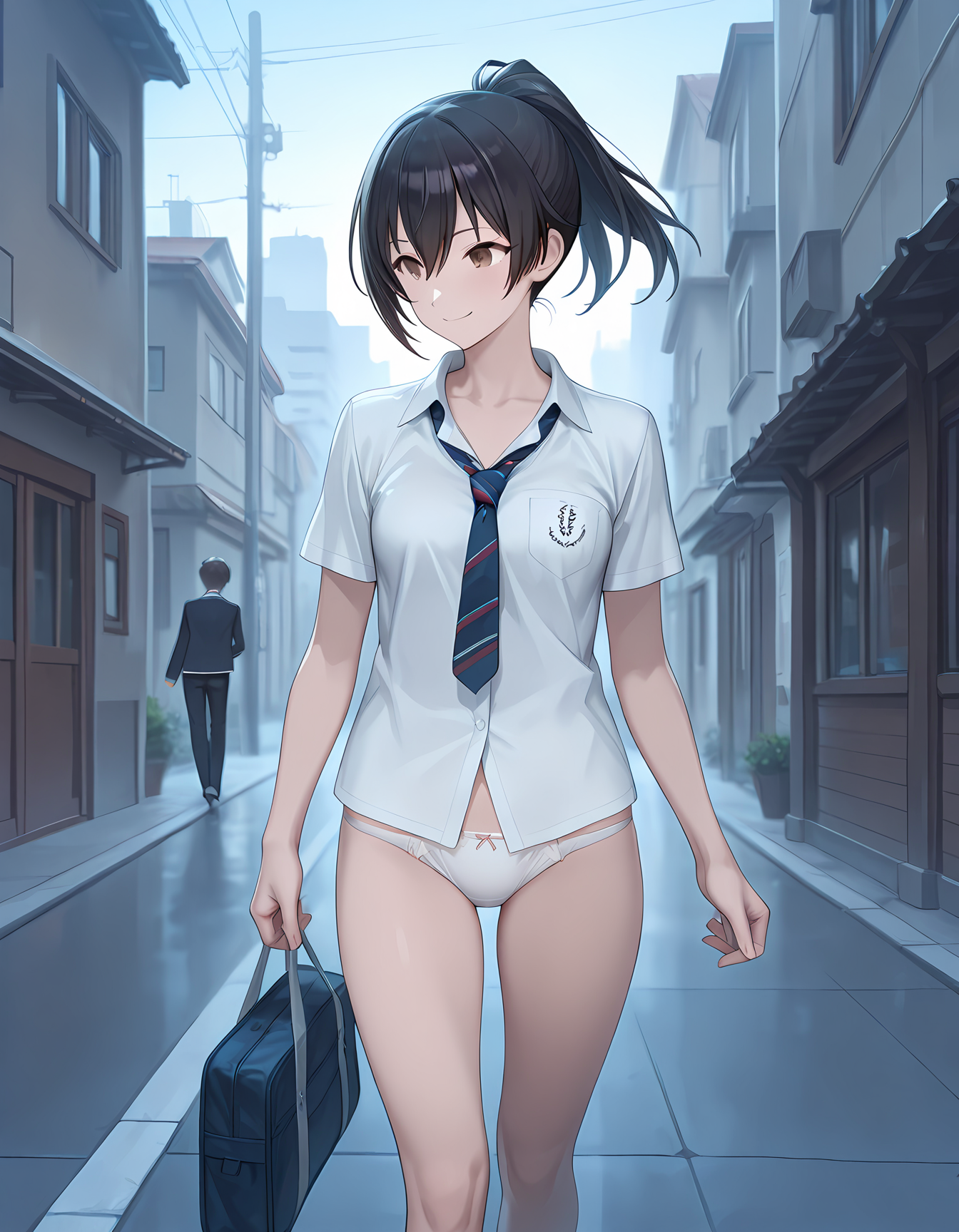 【莉子】スカート履き忘れて登校