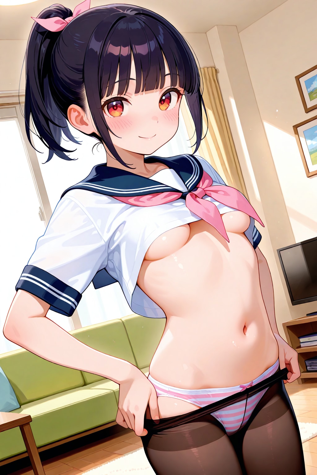 お着替え中