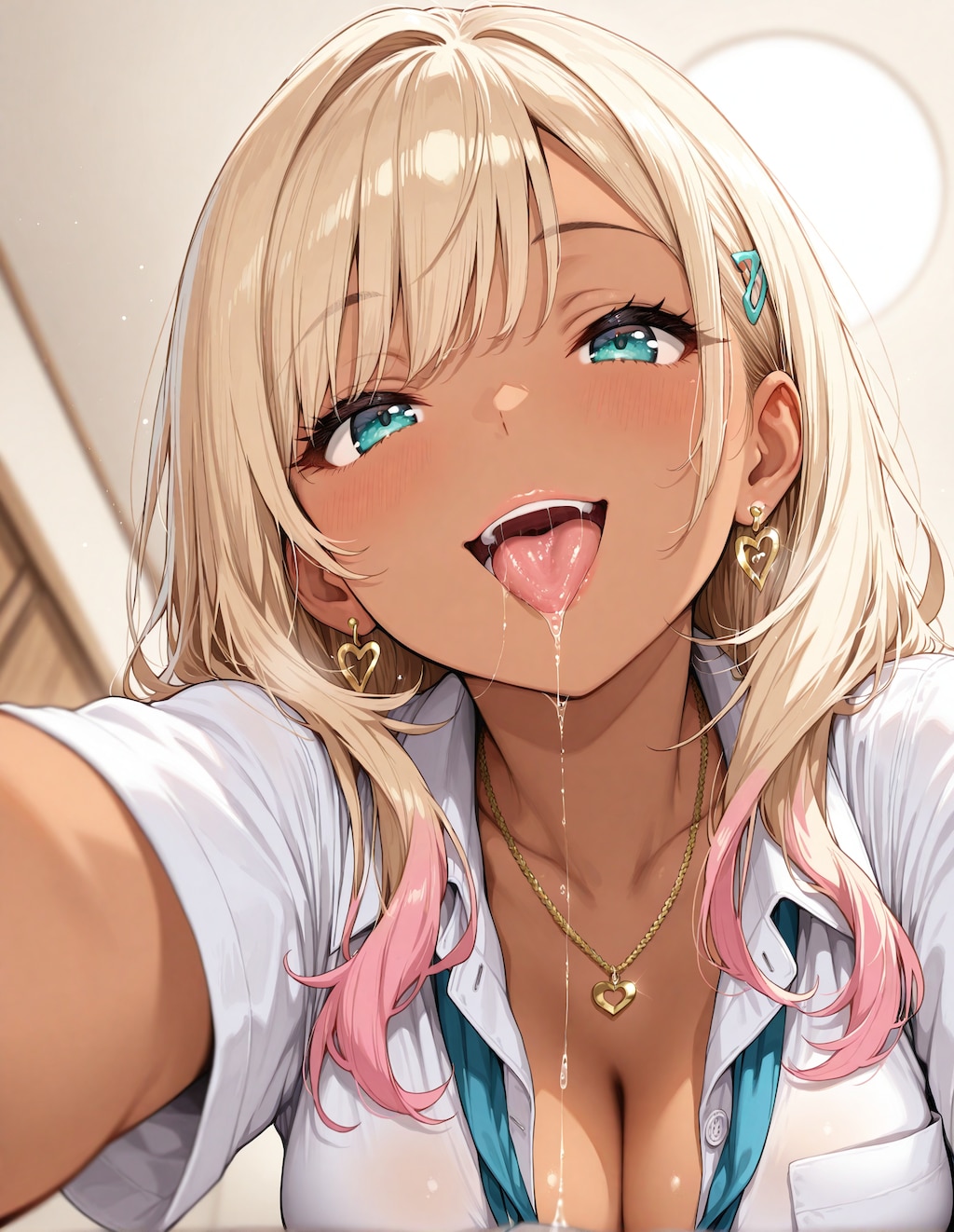 唾液を飲ませてくるギャル