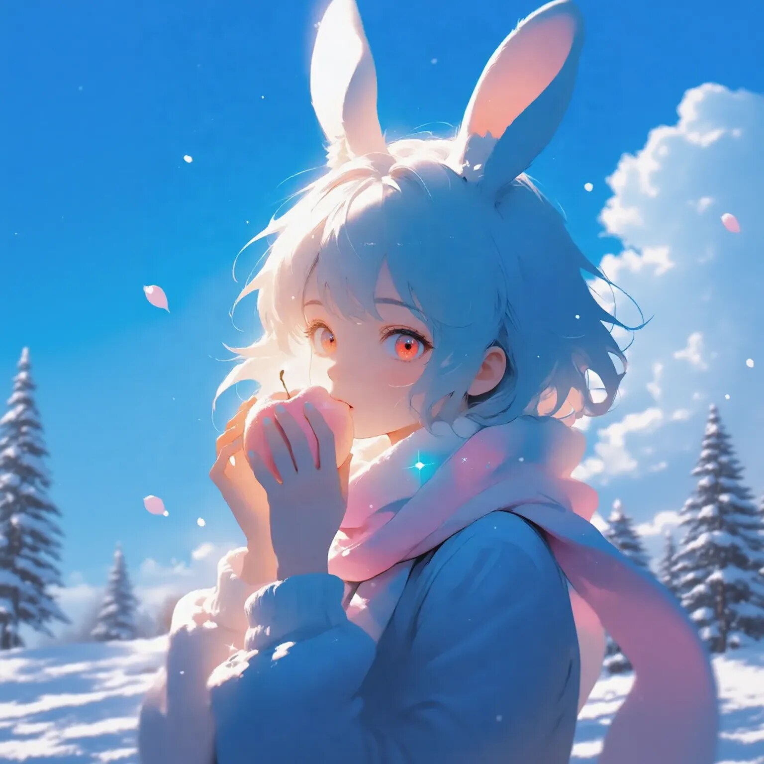 ウサミミにりんごをあげる | の人気AIイラスト・グラビア