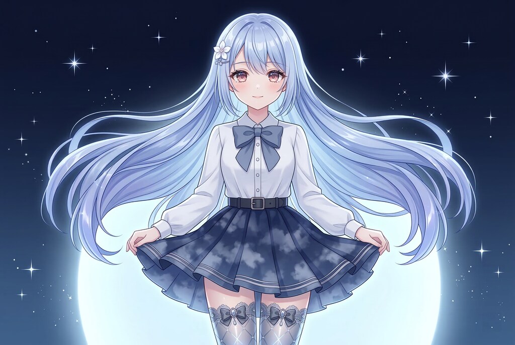 蒼月銀靄の微笑