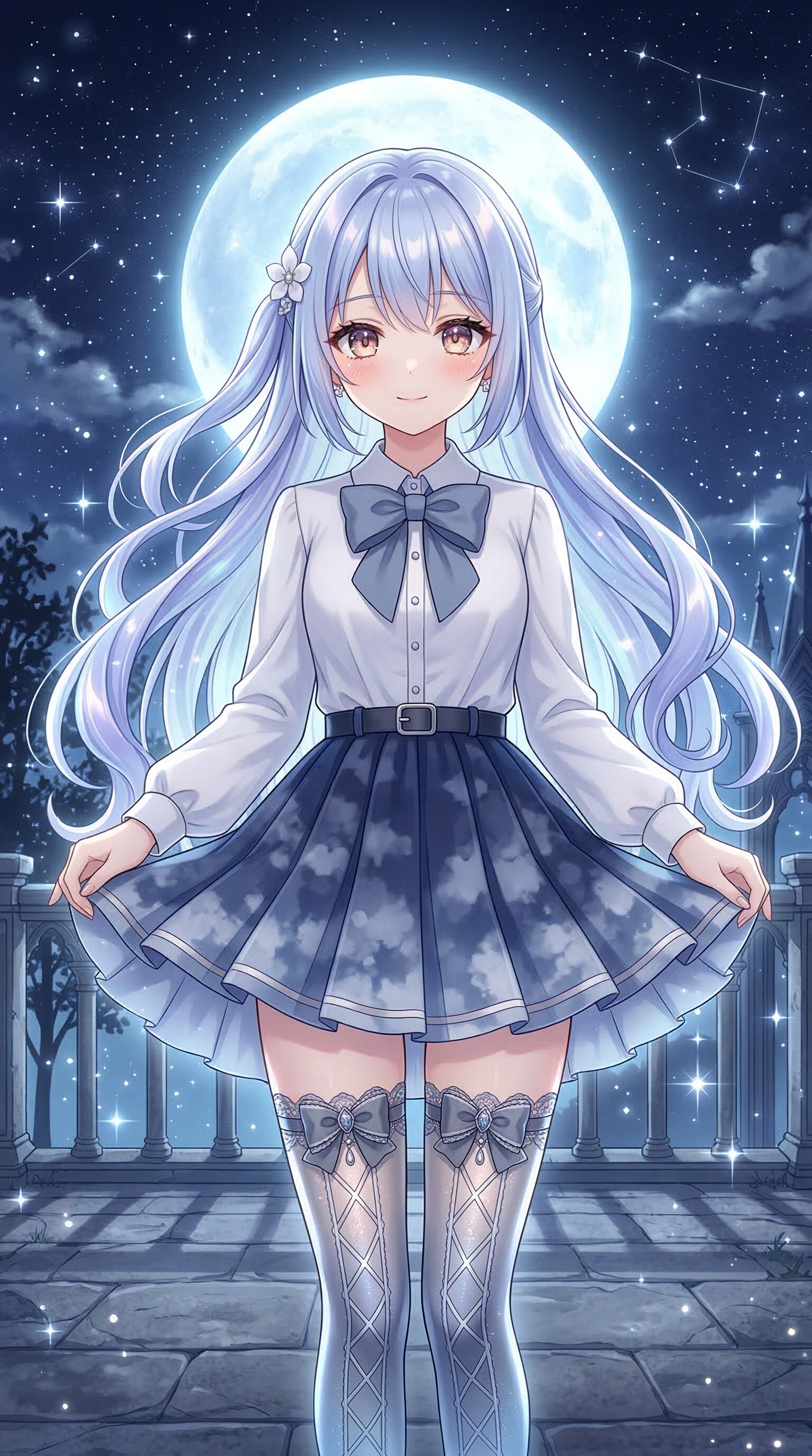 蒼月銀靄の微笑
