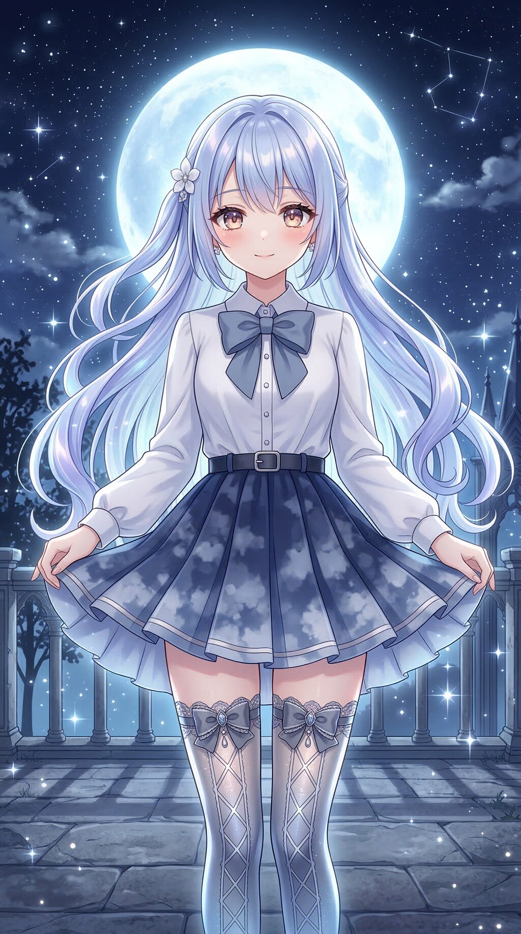 蒼月銀靄の微笑