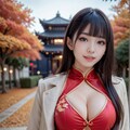 チャイナドレスの美女 2枚目