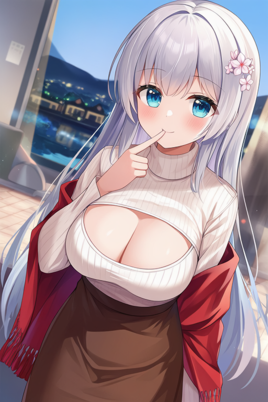 例のタートルネックで衣替え