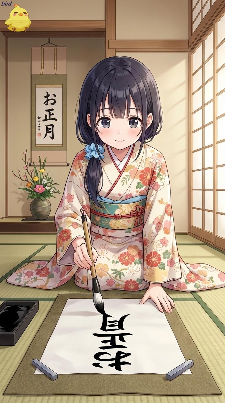 書き初めするあずさちゃん | の人気AIイラスト・グラビア