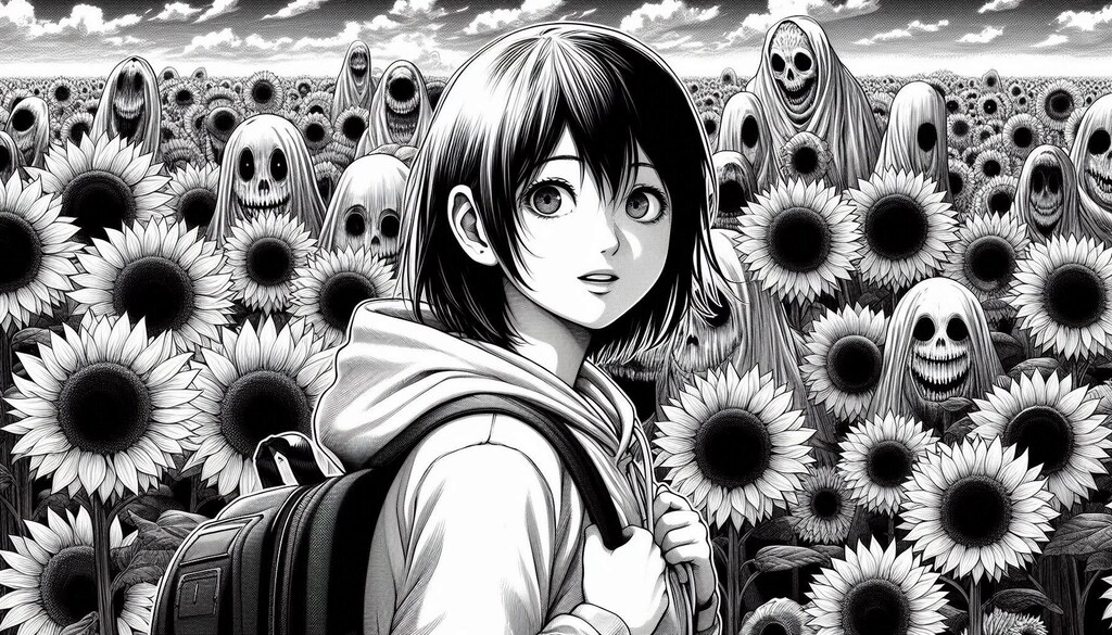 枯れない！ひまわり畑には得体の知れない”何か”が潜んでいる・・・😱💦