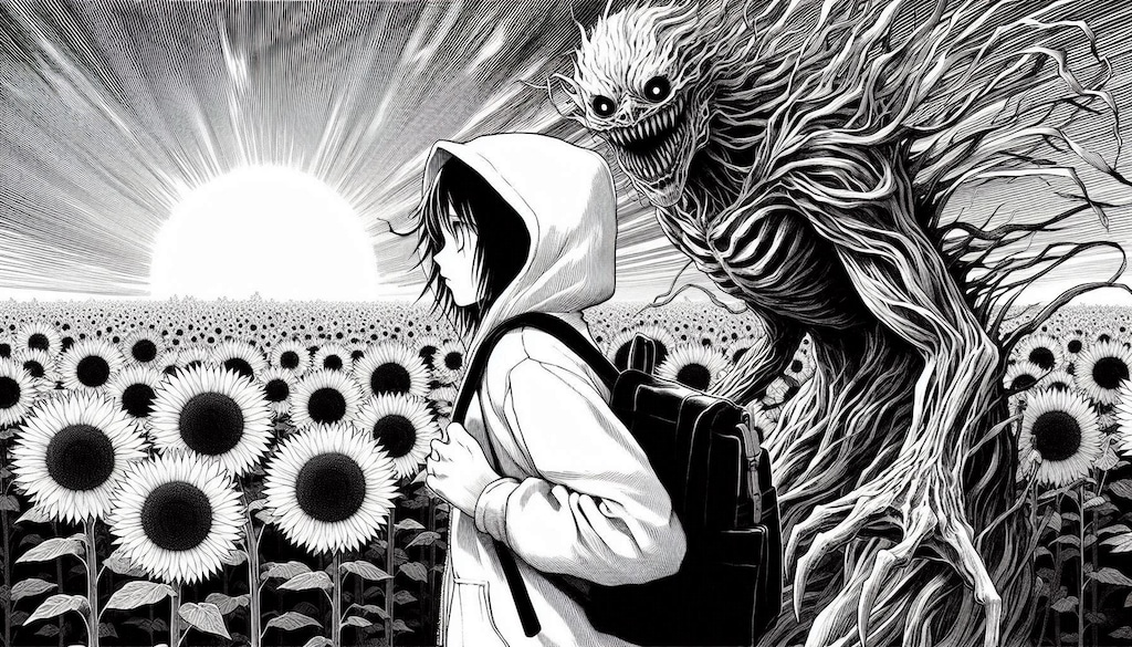 枯れない！ひまわり畑には得体の知れない”何か”が潜んでいる・・・😱💦