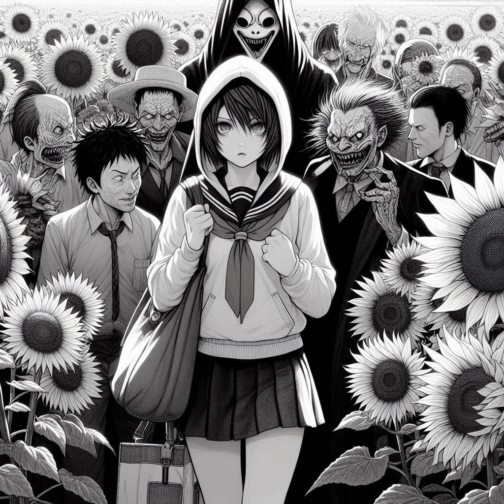 枯れない！ひまわり畑には得体の知れない”何か”が潜んでいる・・・😱💦