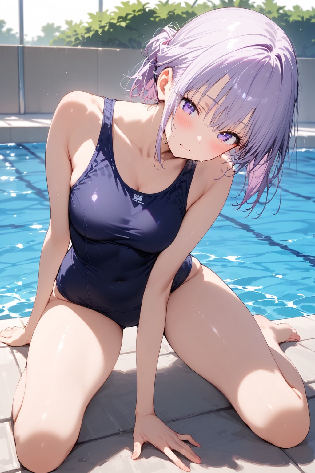 (799HQ)銀髪ちゃんスク水