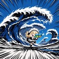 水量マシマシにしたい系メイドちゃん、うっかり水龍を召喚🌊🐉💥💥💥 2枚目