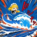 水量マシマシにしたい系メイドちゃん、うっかり水龍を召喚🌊🐉💥💥💥 10枚目