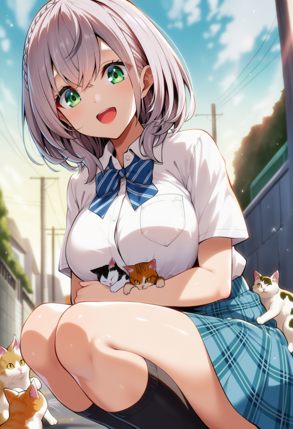 猫ちゃんかわいい♡（白銀ノエル）