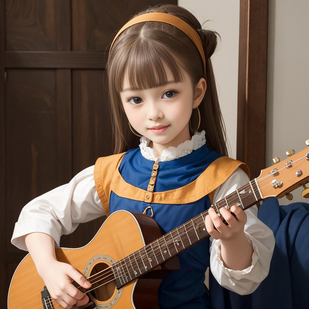 ギターを弾く少女