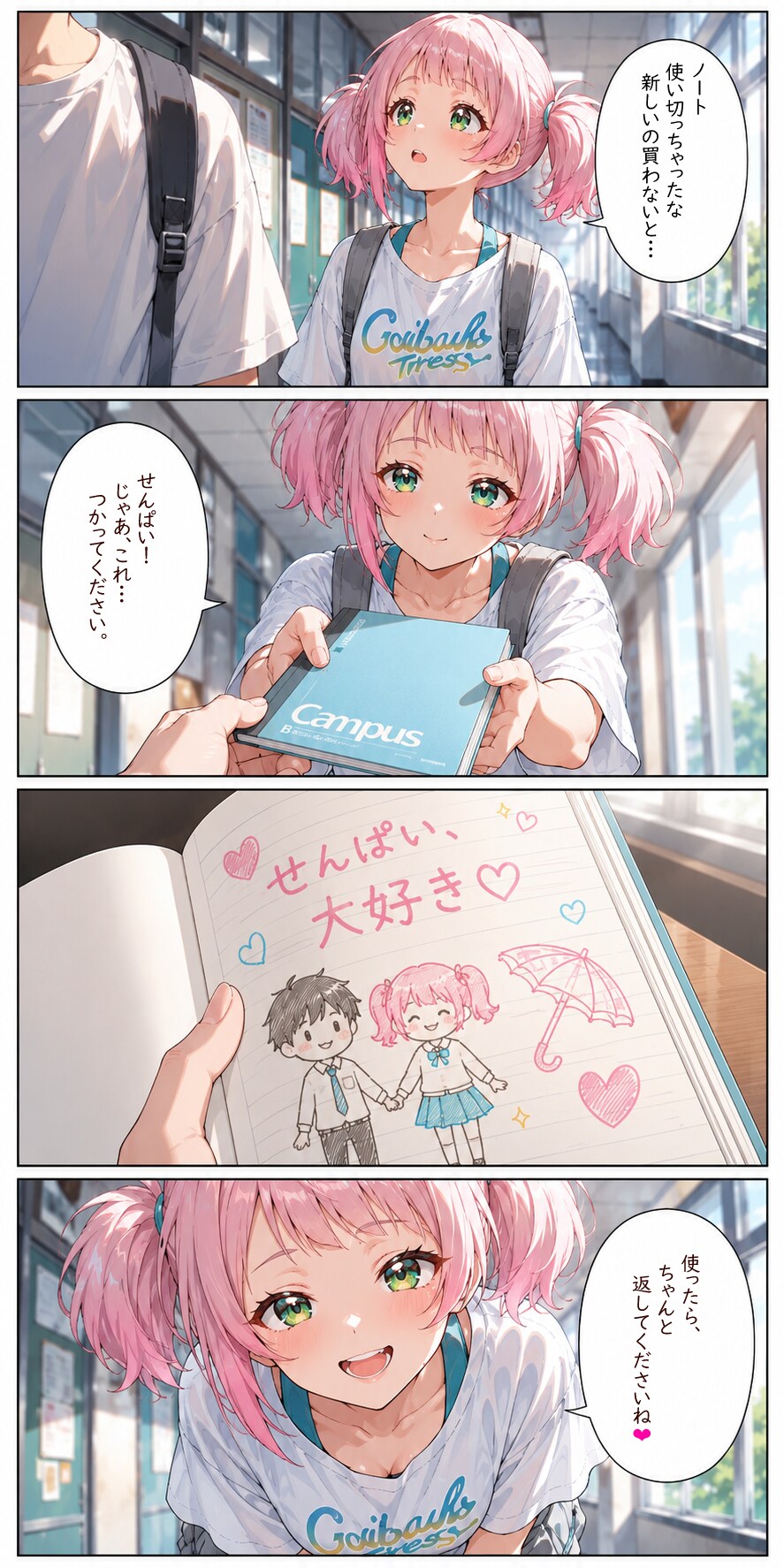 後輩の誘惑？（廊下）