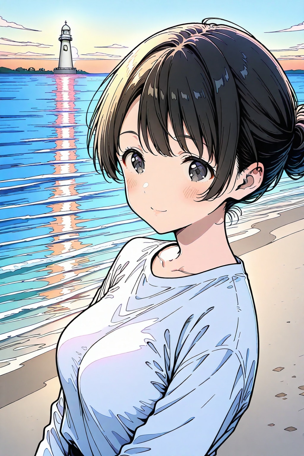 いとこの姉ちゃんの仕事が終わって合流して夕焼けのビーチを散歩していると、いとこの姉ちゃんとデートしてるっぽい感じが新鮮でこそばゆくて、もごもごしてたら「あっ察し」の大人の笑顔のいとこの姉ちゃん