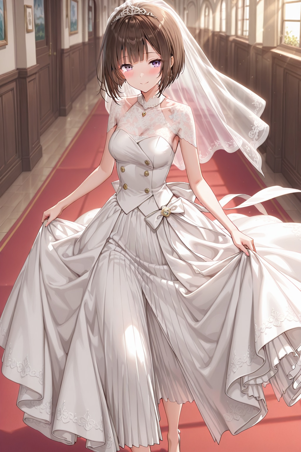 ボブ姉のウエディングドレス姿