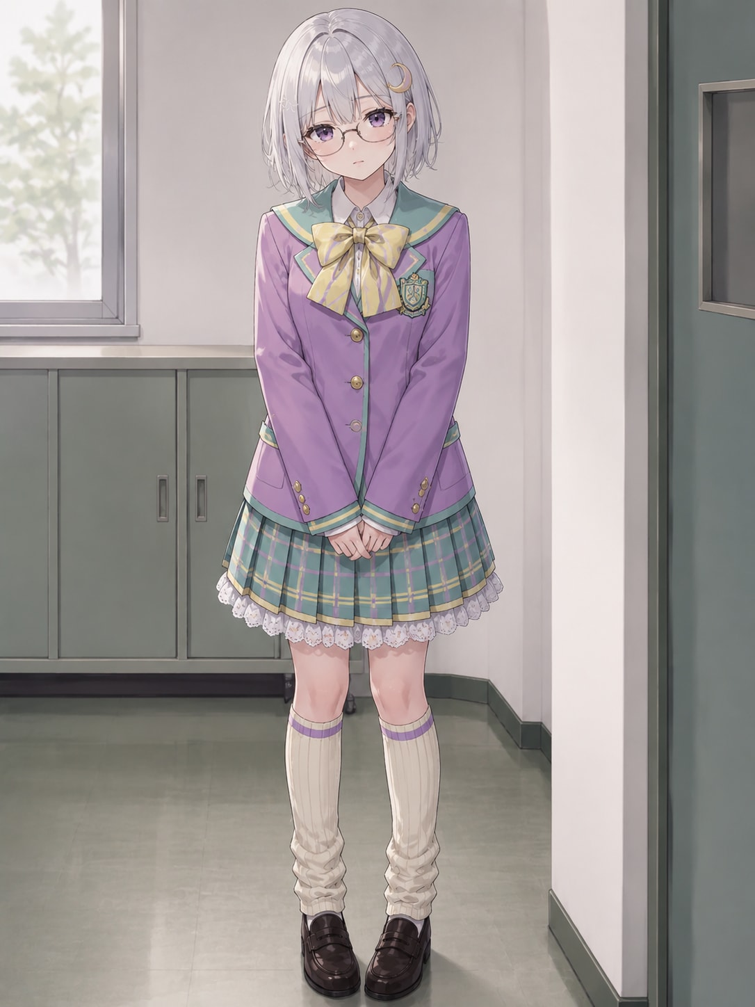 可愛ダサ制服のルナリス | の人気AIイラスト・グラビア