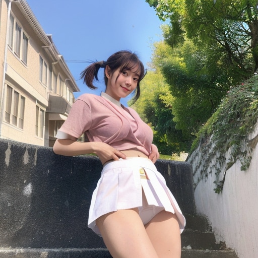 クラスメイトたちのパンティ-野外で-