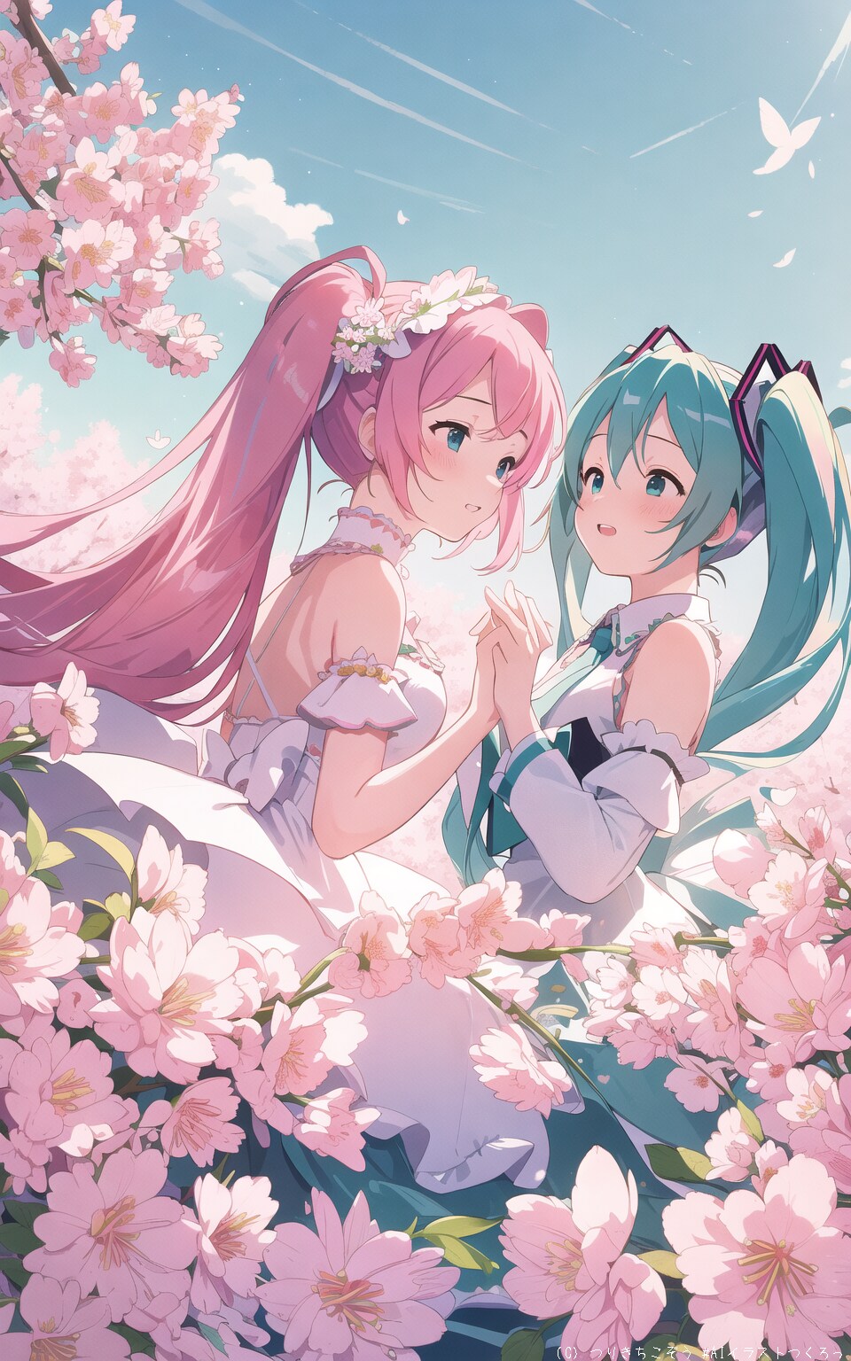 初音ミクと桜ミク