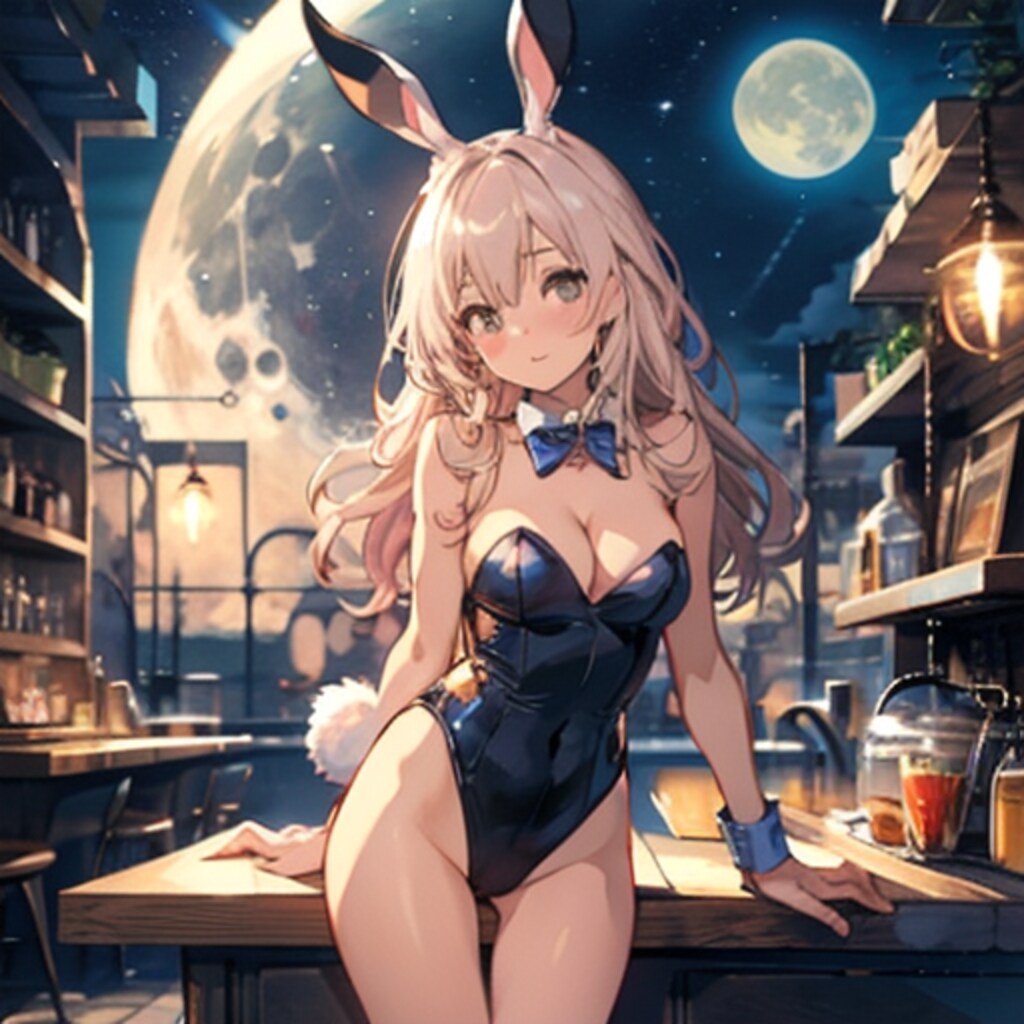 月とバニーガール251014