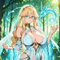 水魔法を使う水の羽衣コスプレ水属性人妻 10枚目
