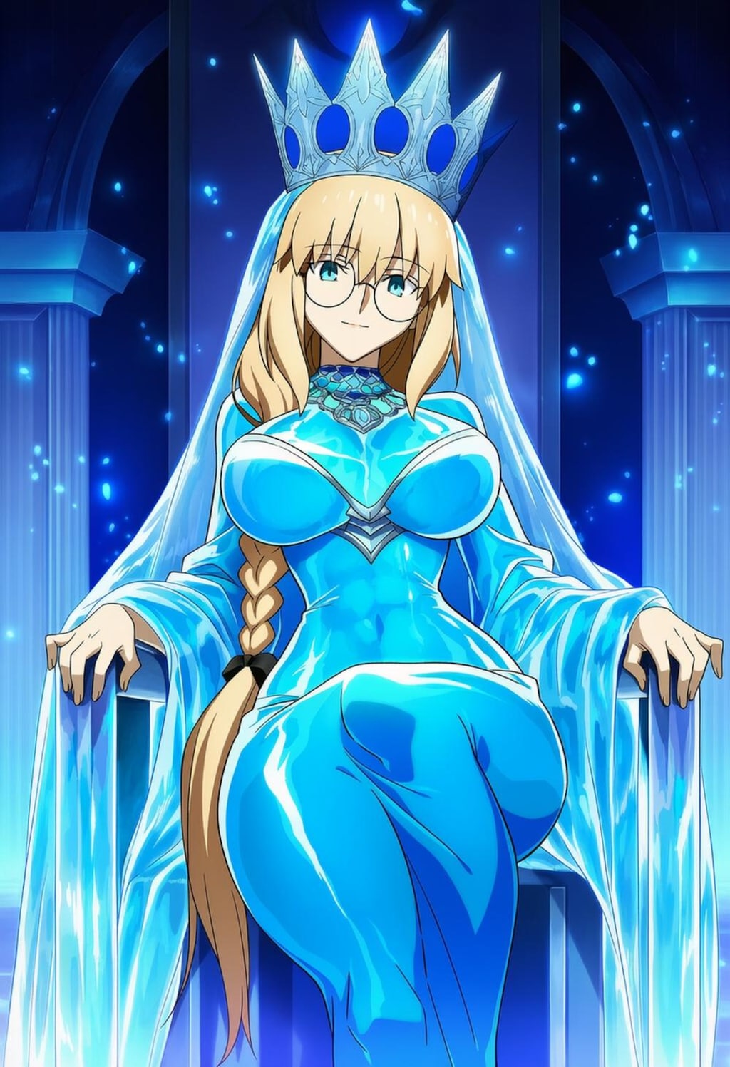 水魔法を使う水の羽衣コスプレ水属性人妻