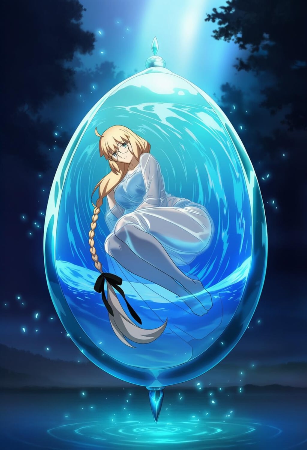 水魔法を使う水の羽衣コスプレ水属性人妻