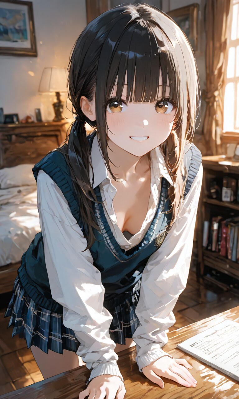 胸元緩めな子