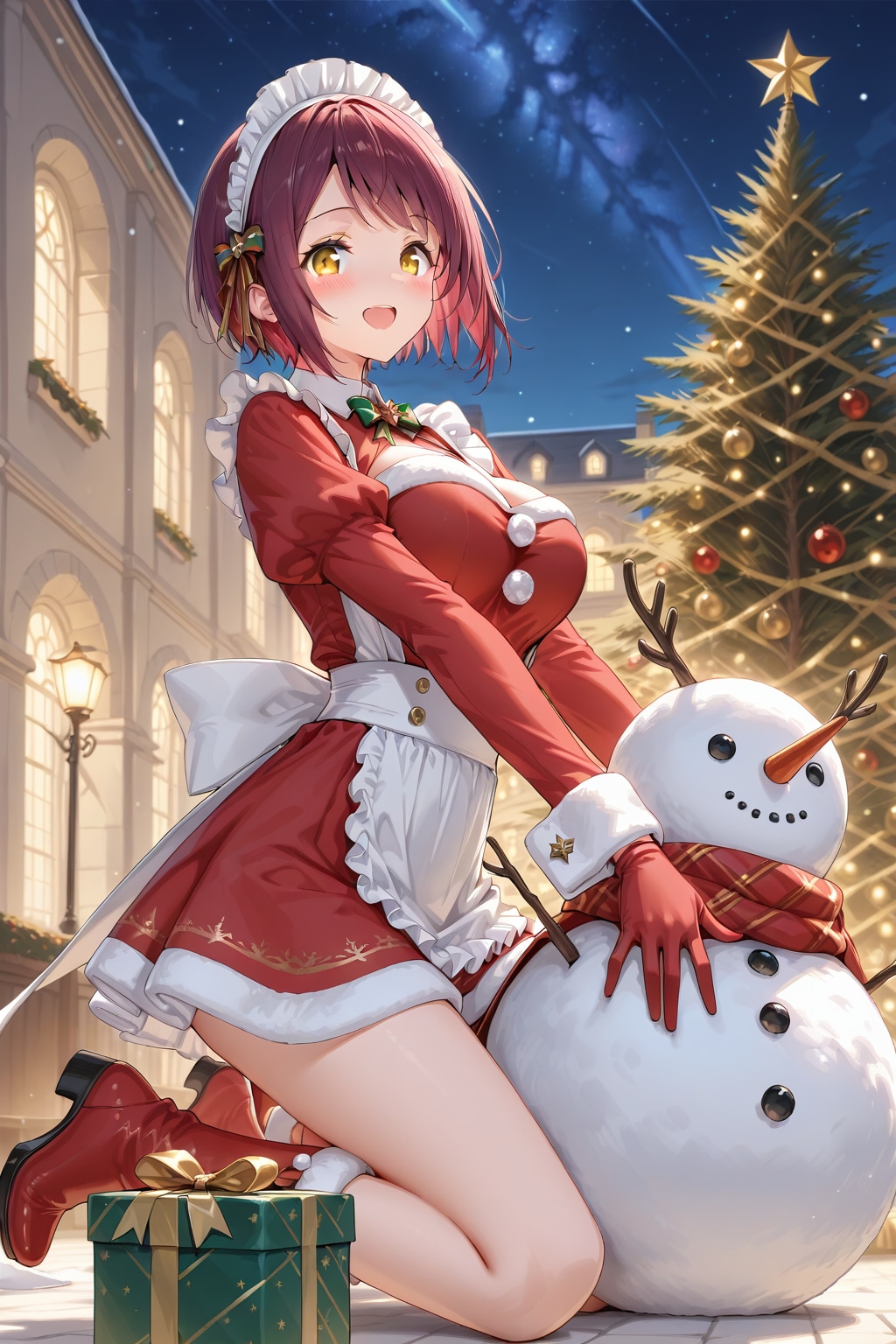 こんばんは（挨拶メイドの芽衣ちゃん） | の人気AIイラスト・グラビア