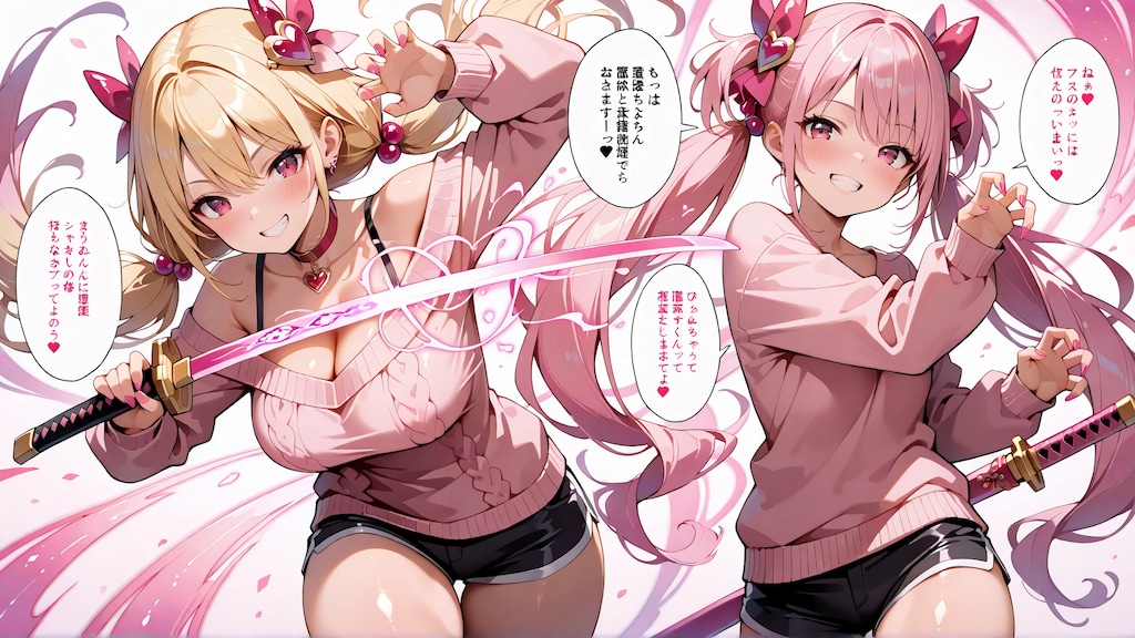 ピンク髪ツインテール 魔法少女 2