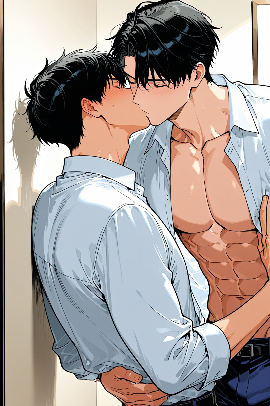 真昼の脱衣所で....