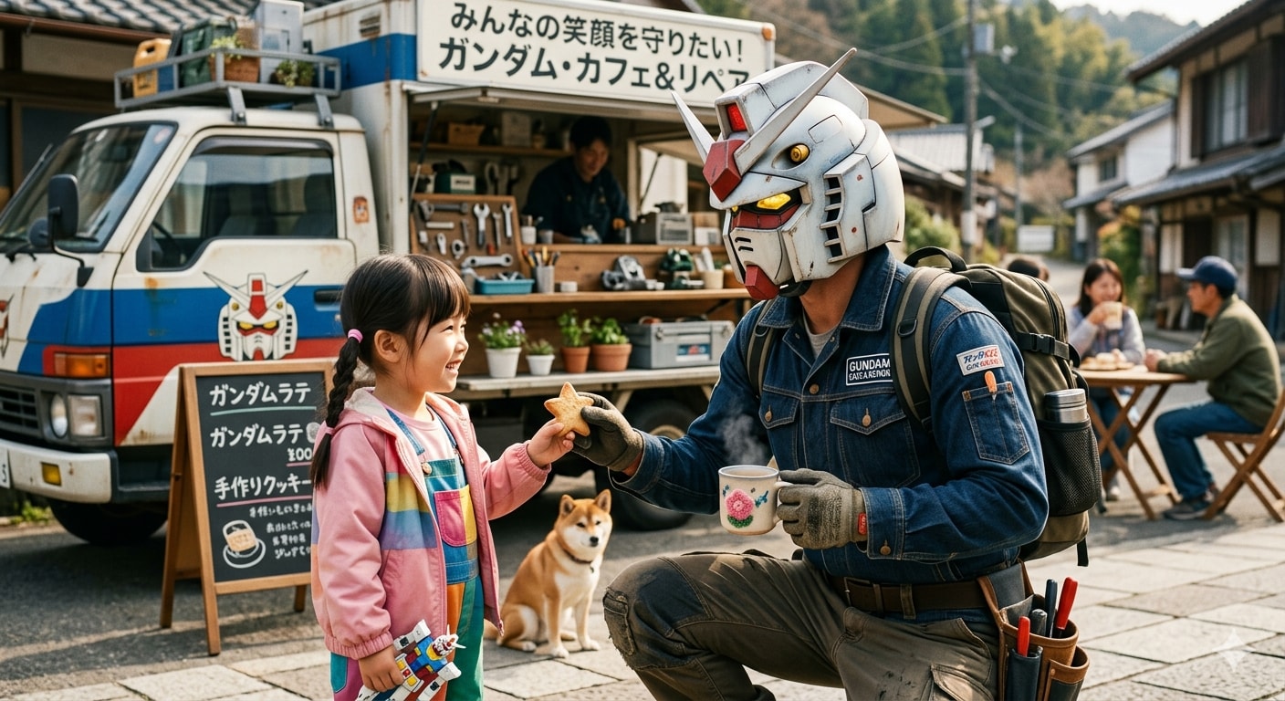 ガンダムみたいな顔をしてるくせにとても優しい人 | の人気AIイラスト・グラビア