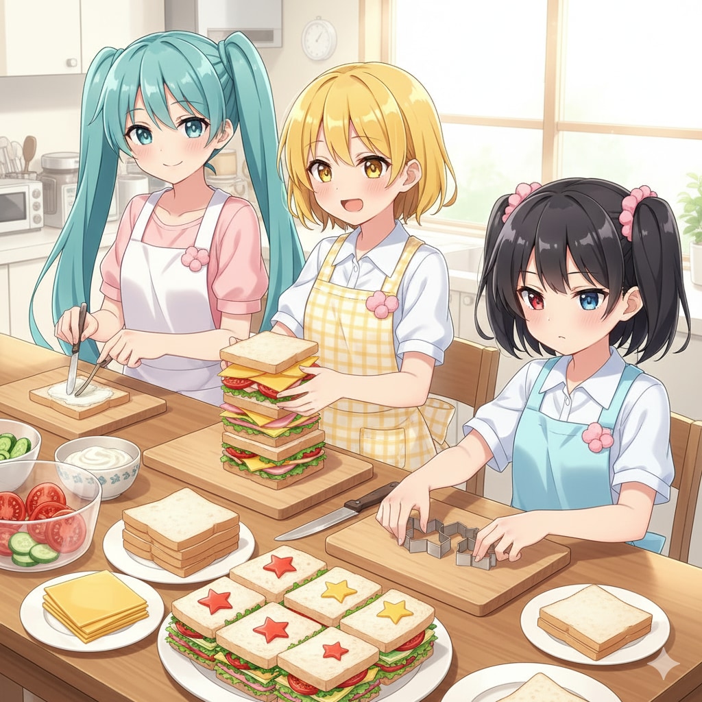 サンドイッチを作ってピクニック気分🎶