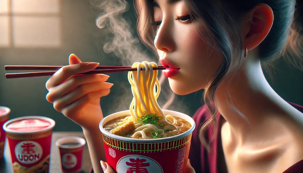 話題のカップうどん