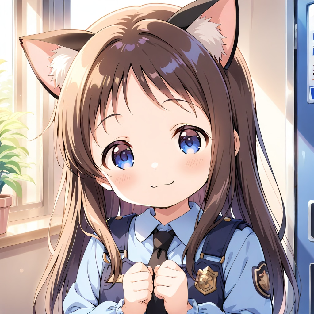 おまわりさんの小さな女の子