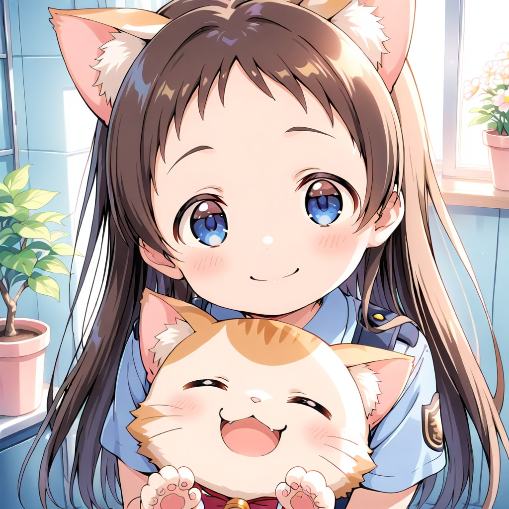 おまわりさんの小さな女の子