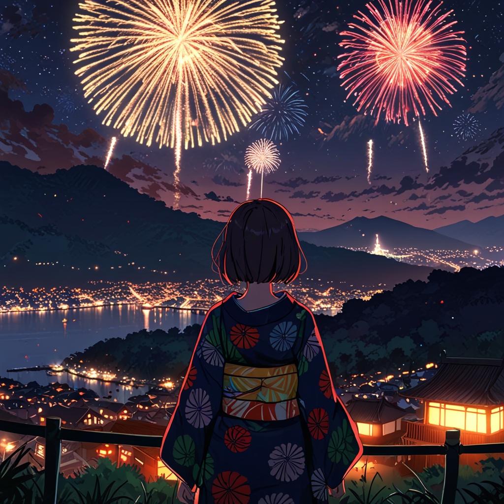きっと、あの光の中で君も花火を見る | の人気AIイラスト・グラビア