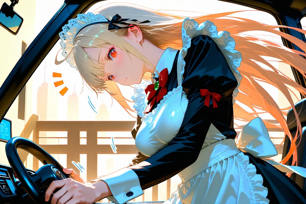 おや？ご主人様は助手席に座るのですか？