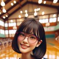 眼鏡女子 楓のチア 2枚目