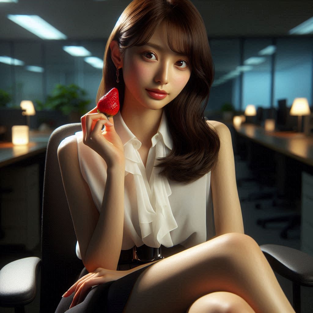 Night Office 07 | の人気AIイラスト・グラビア