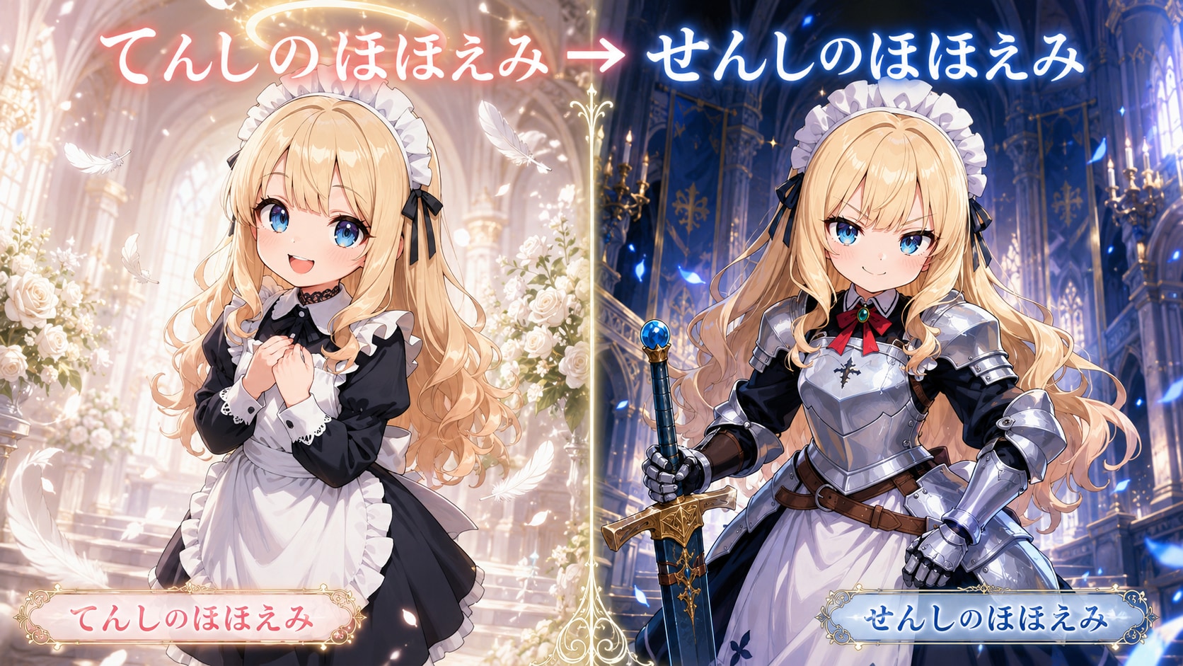 天使と戦士の微笑み