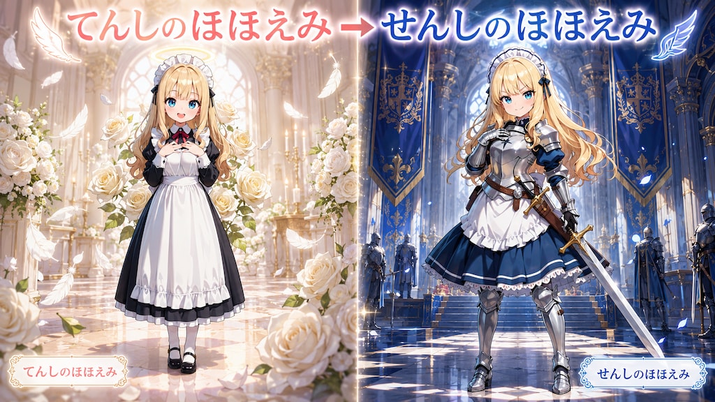 天使と戦士の微笑み