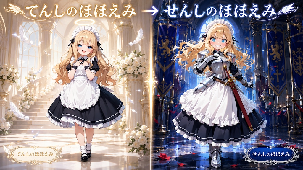 天使と戦士の微笑み