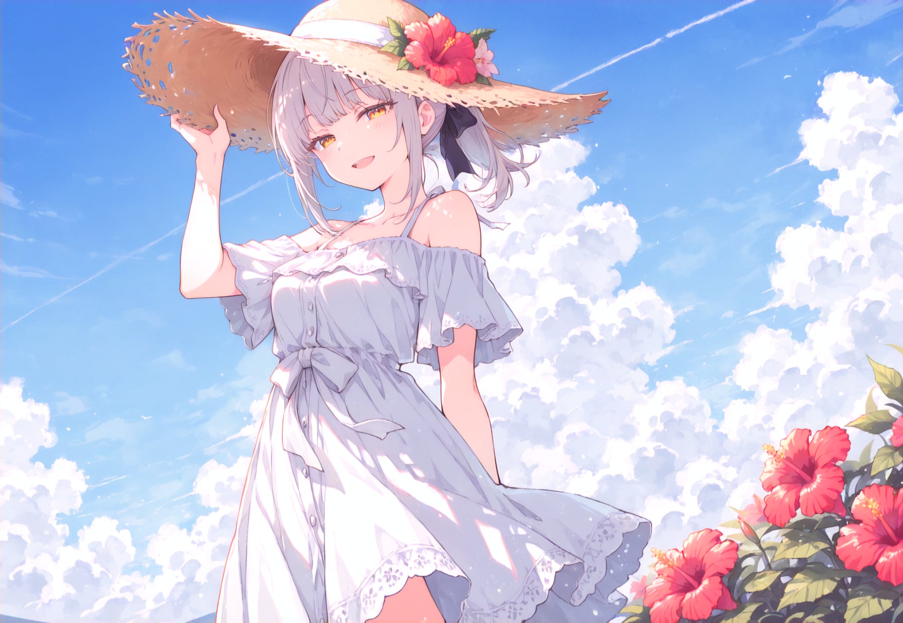 看板娘　flowers