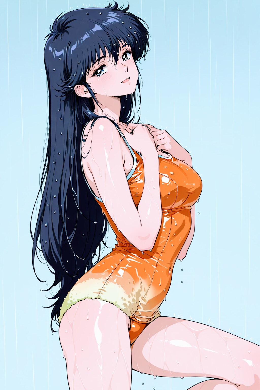 APRICOT  80年代アニメ風(雨の川遊び?)