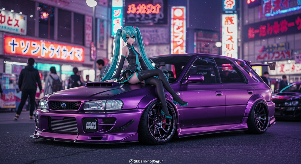 インプレッサスポーツワゴンと初音ミク