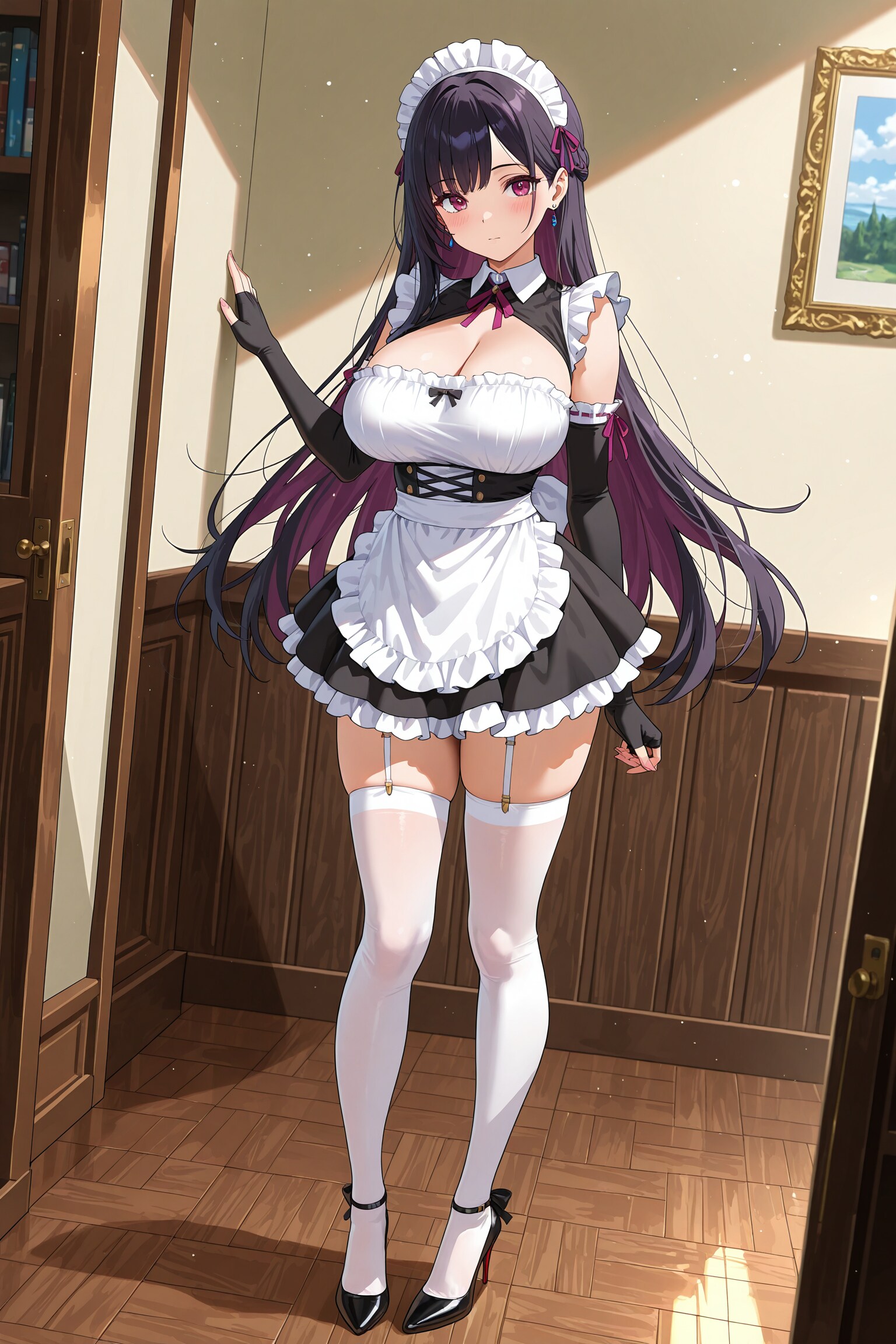 ミニドレスのメイド服