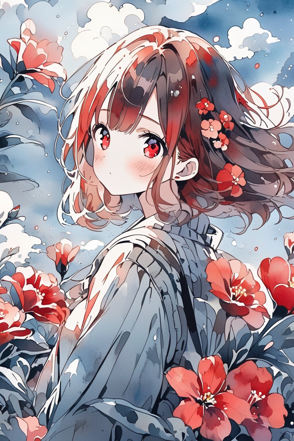 赤い思い出 | の人気AIイラスト・グラビア